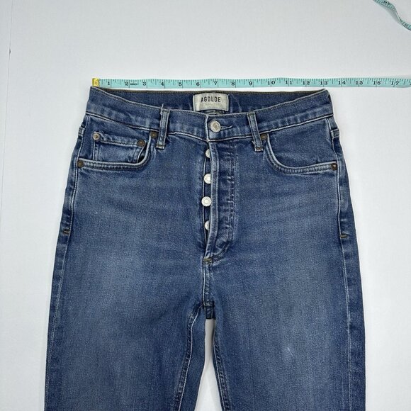 AGOLDE Women's Blue NICO High Rise Button-Fly Designer Jean W26/L26.25 - Picture 9 of 13